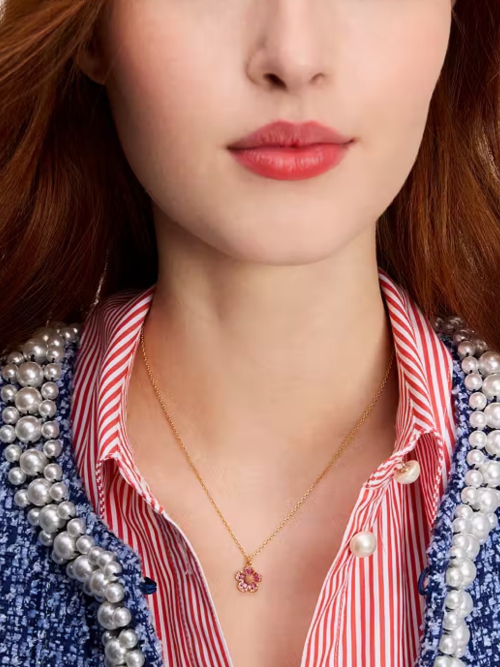 Kate Spade Fleurette Pendant Necklace In Purple - Picture 3 of 6